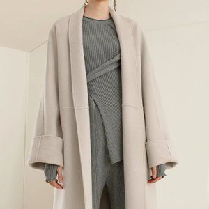 Wide Sleeve Wrap Coat